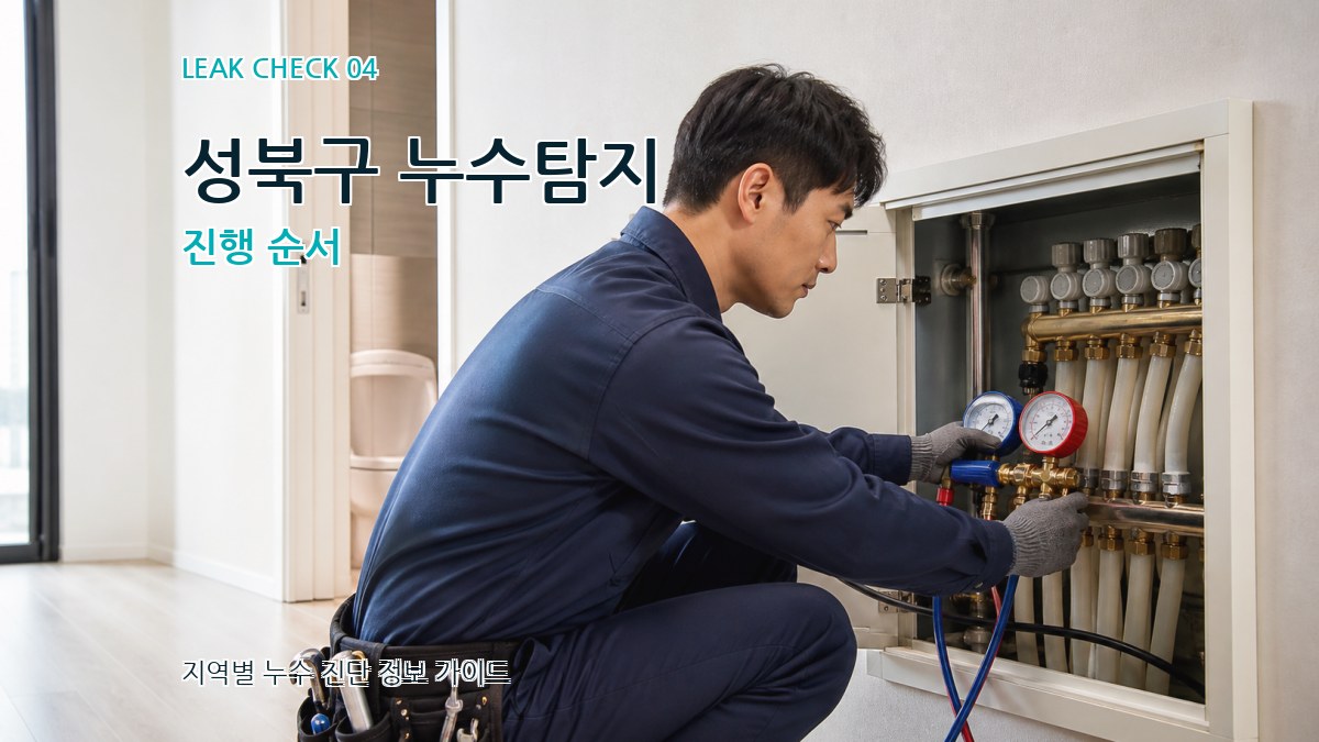 성북구 누수탐지 진행 순서