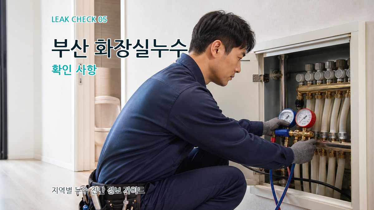부산 화장실누수 확인 사항