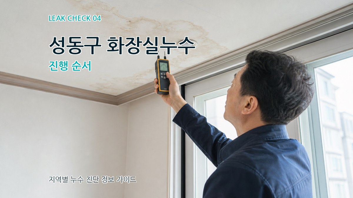 성동구 화장실누수 진행 순서