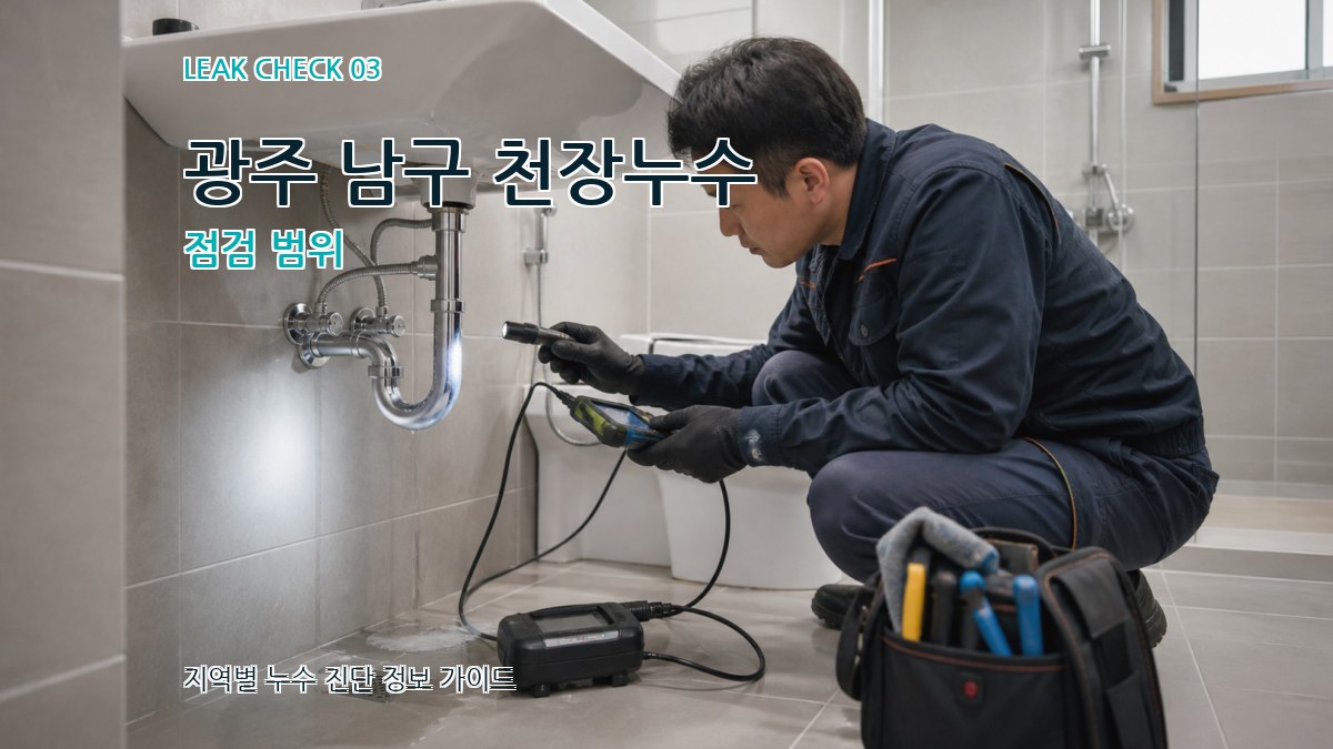 광주 남구 천장누수 점검 범위