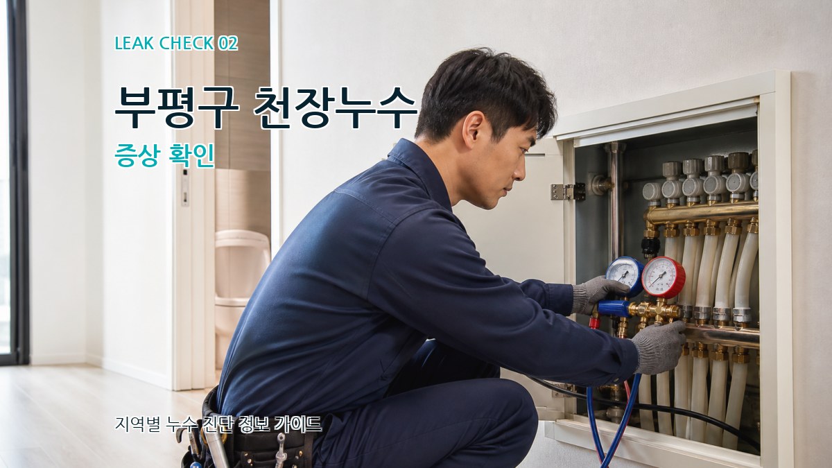 부평구 천장누수 증상 확인
