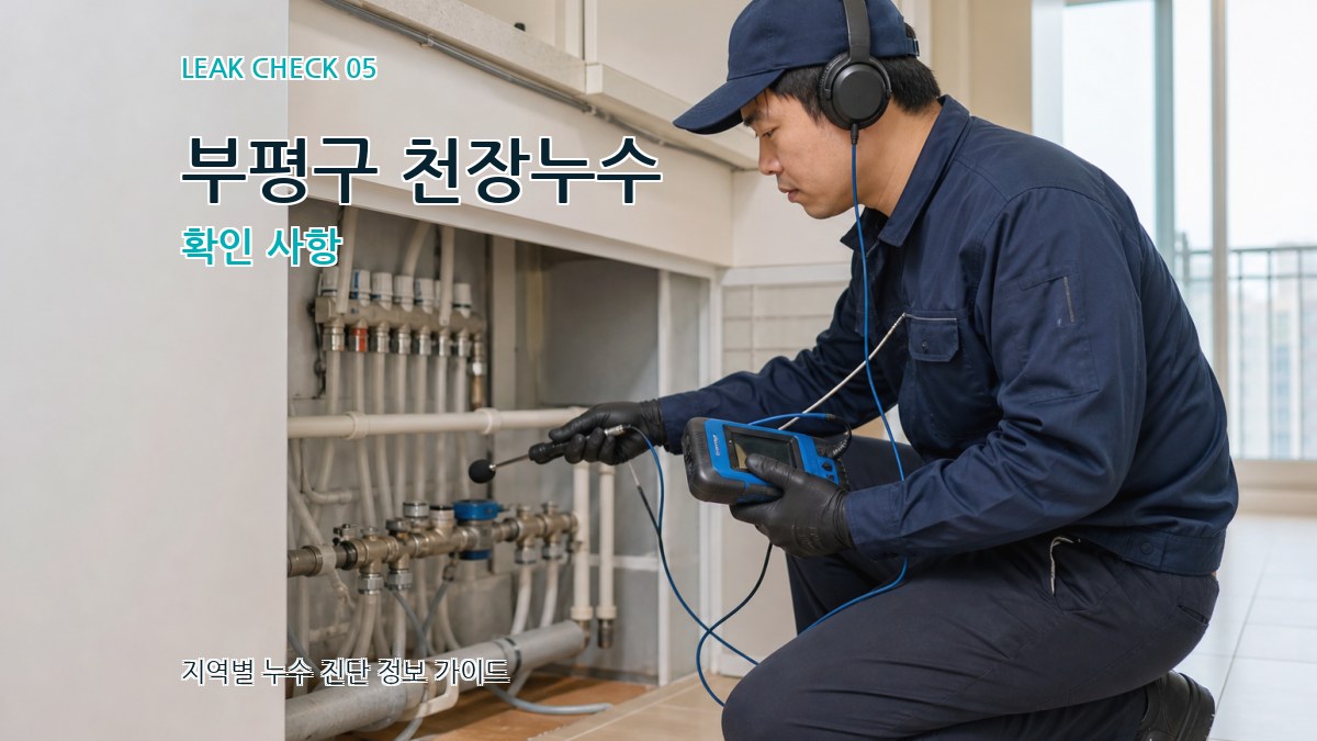 부평구 천장누수 확인 사항