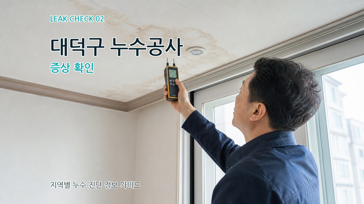 대덕구 누수공사 증상 확인