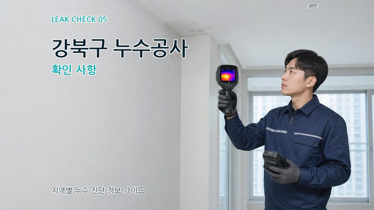 강북구 누수공사 확인 사항