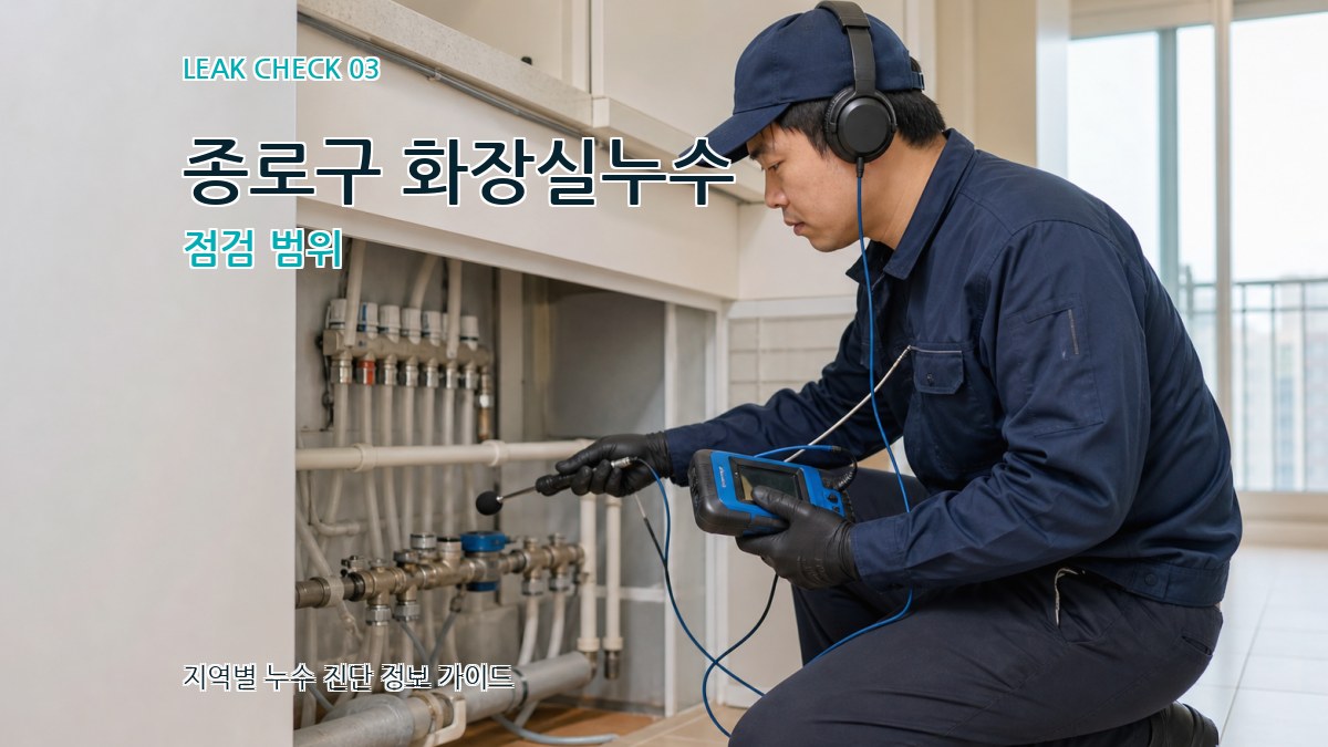종로구 화장실누수 점검 범위