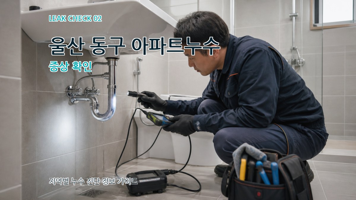울산 동구 아파트누수 증상 확인