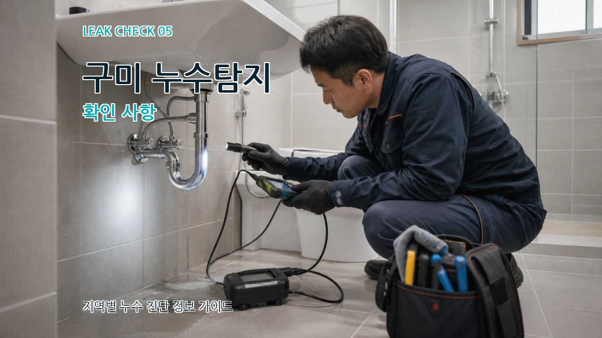 구미 누수탐지 확인 사항