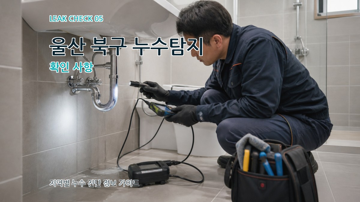 울산 북구 누수탐지 확인 사항