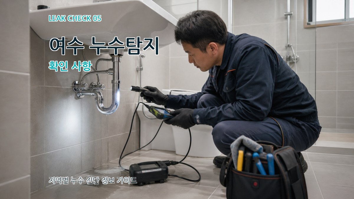 여수 누수탐지 확인 사항