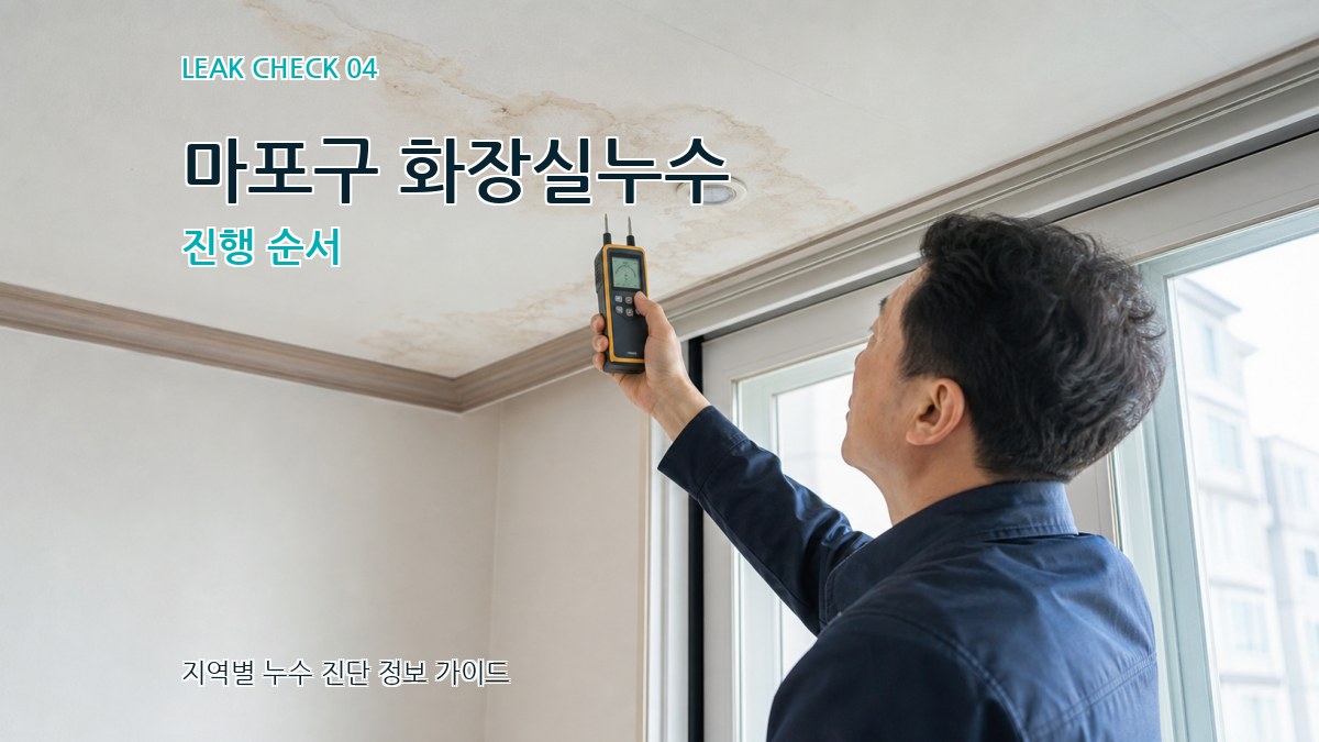 마포구 화장실누수 진행 순서