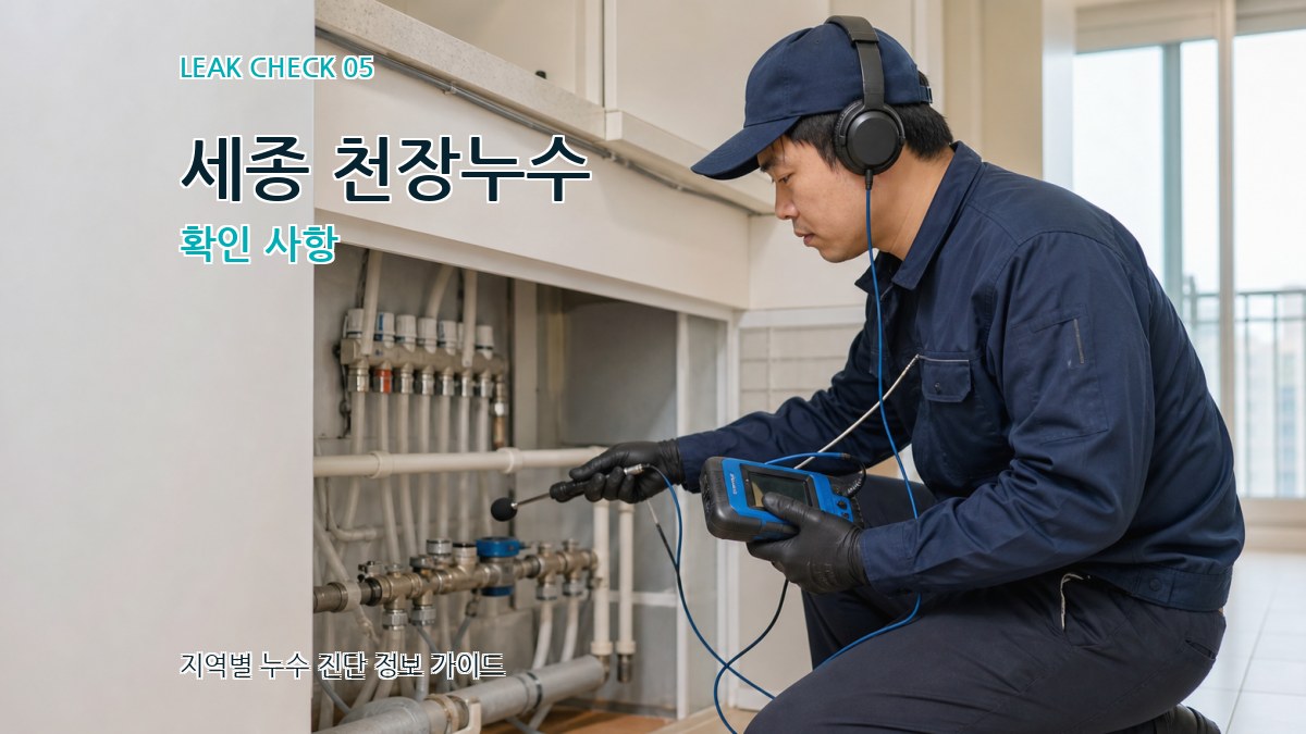 세종 천장누수 확인 사항