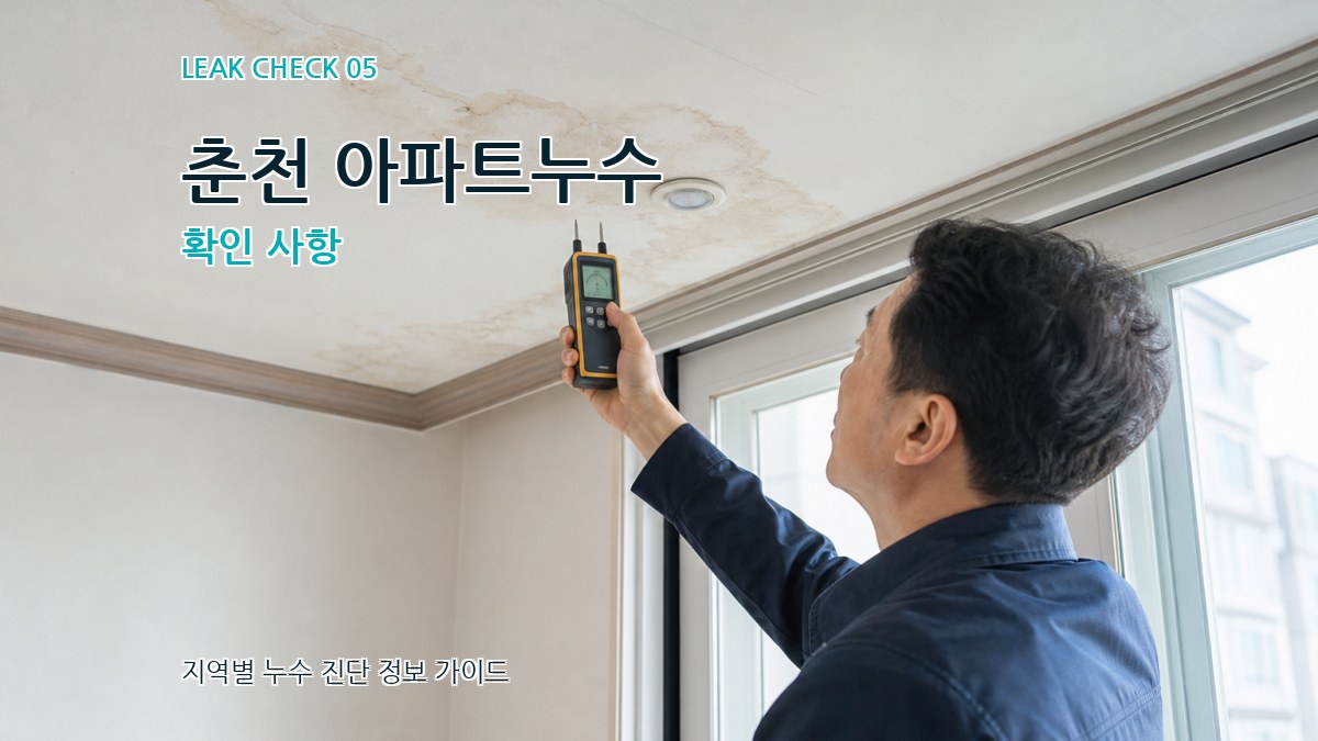 춘천 아파트누수 확인 사항