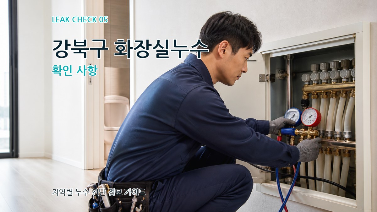 강북구 화장실누수 확인 사항