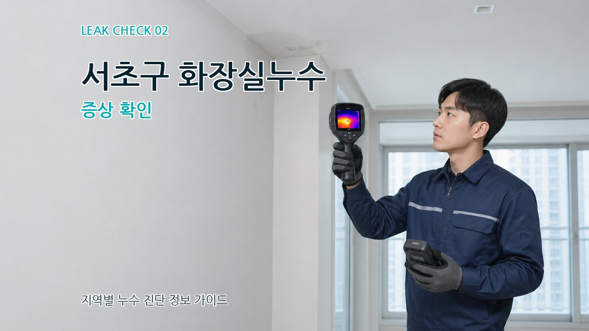 서초구 화장실누수 증상 확인