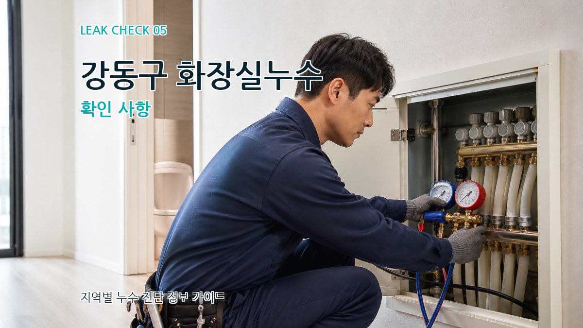 강동구 화장실누수 확인 사항