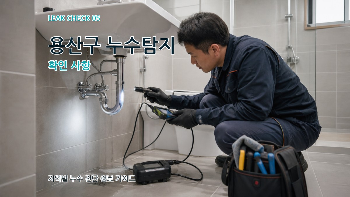 용산구 누수탐지 확인 사항