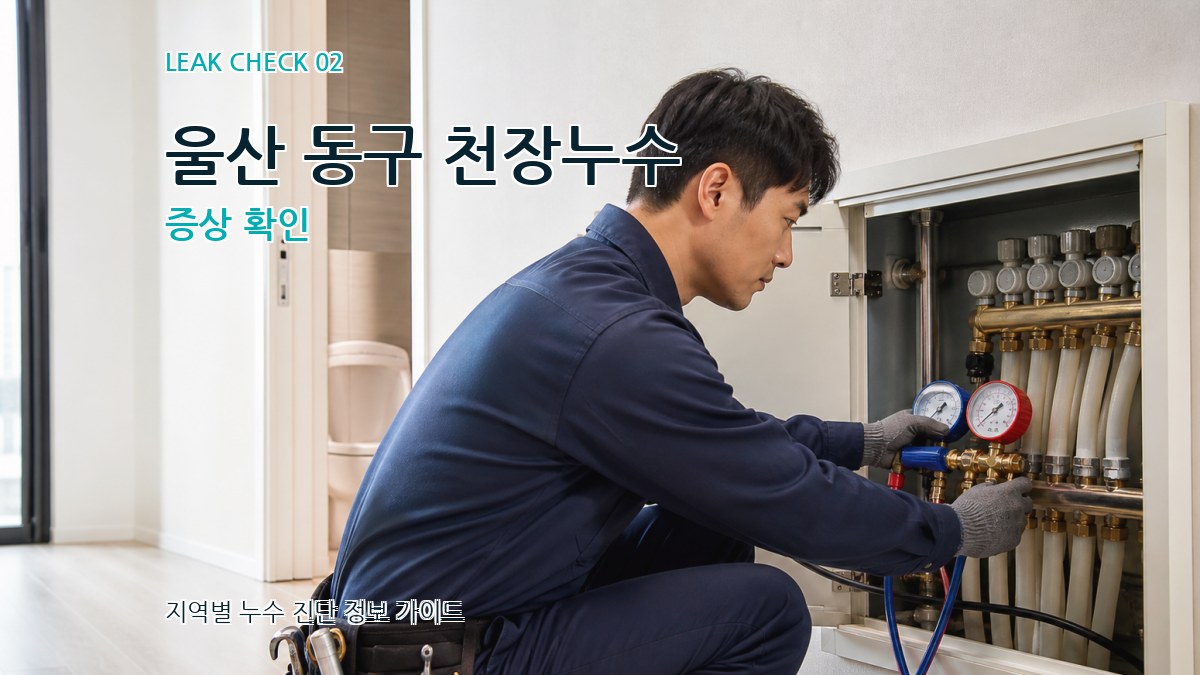 울산 동구 천장누수 증상 확인