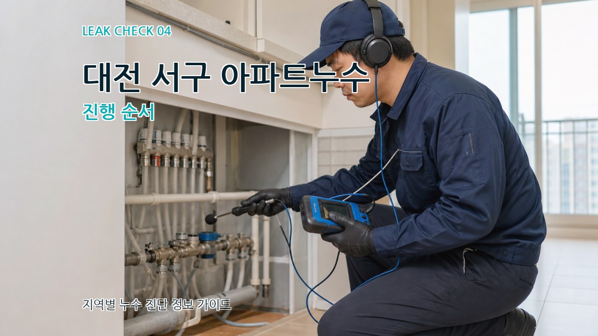 대전 서구 아파트누수 진행 순서