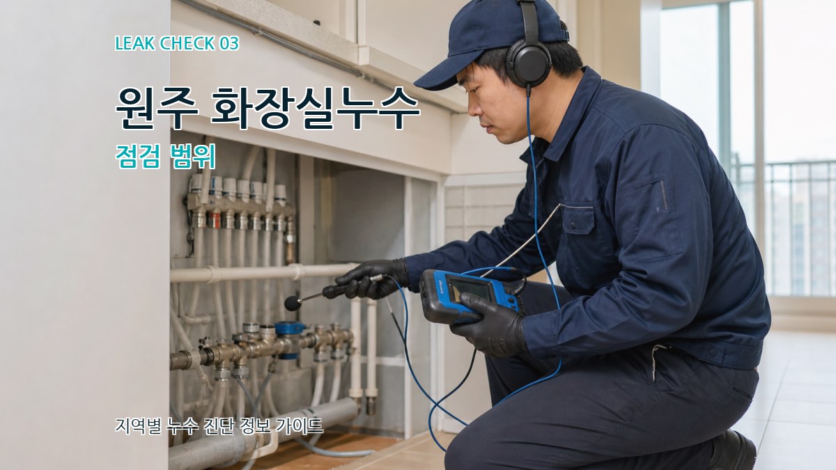 원주 화장실누수 점검 범위