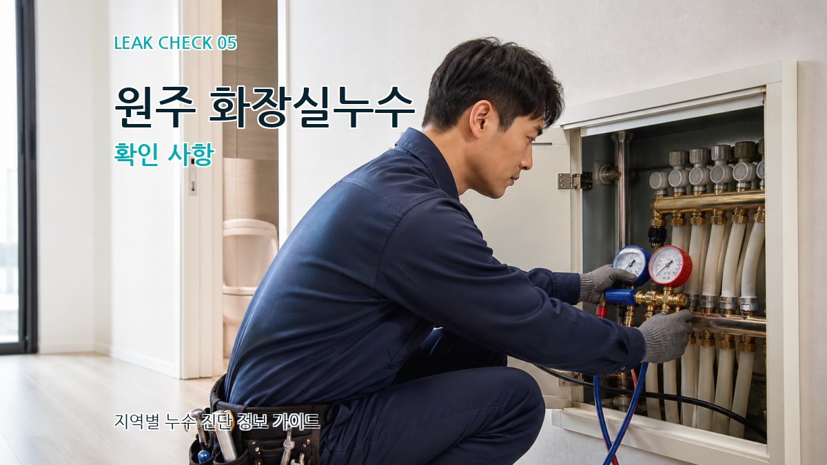 원주 화장실누수 확인 사항