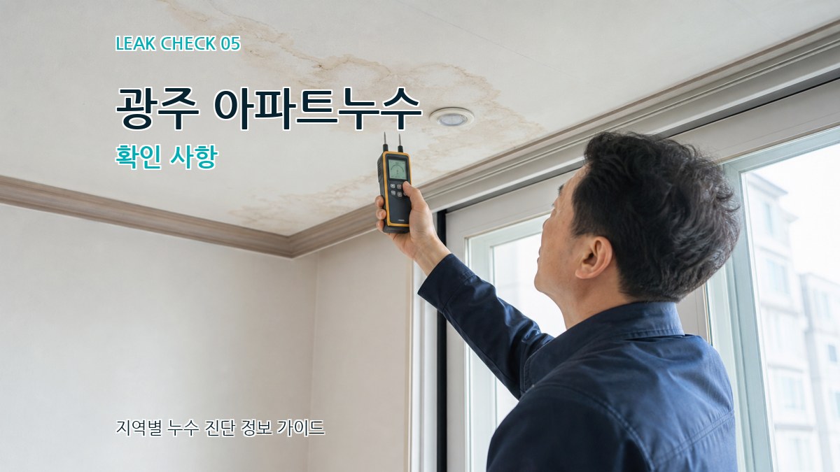 광주 아파트누수 확인 사항