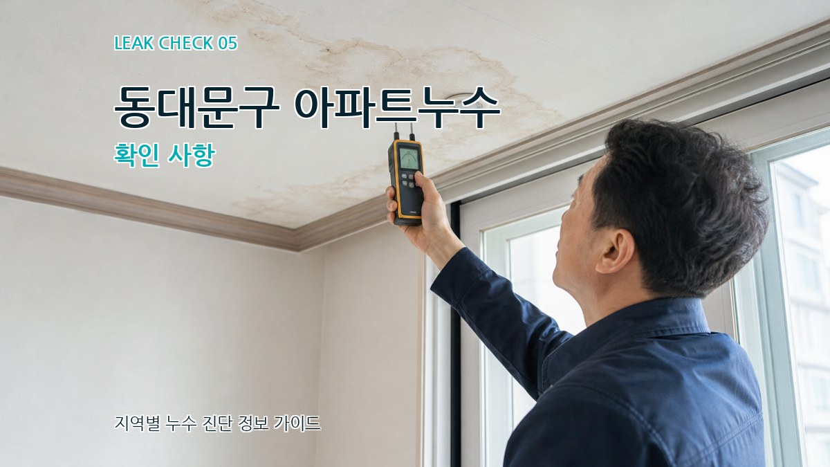 동대문구 아파트누수 확인 사항
