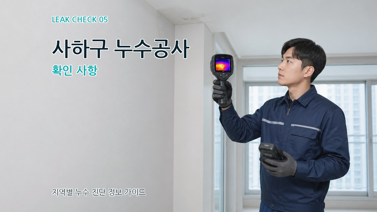 사하구 누수공사 확인 사항