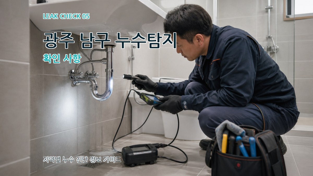광주 남구 누수탐지 확인 사항