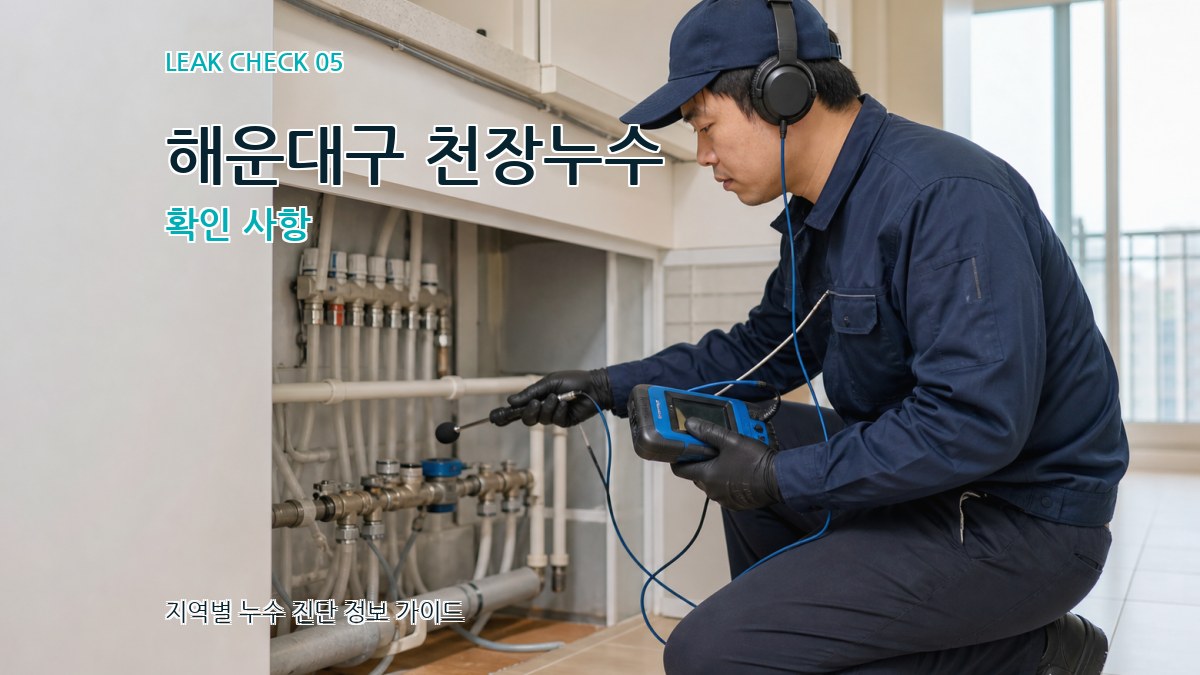 해운대구 천장누수 확인 사항