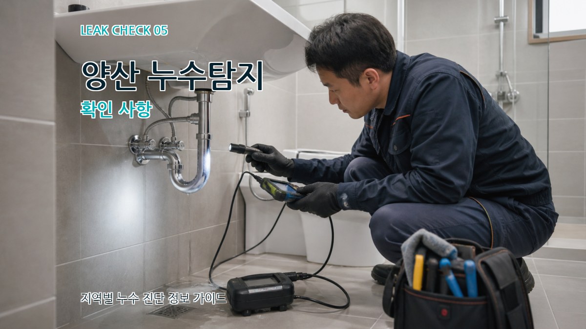 양산 누수탐지 확인 사항