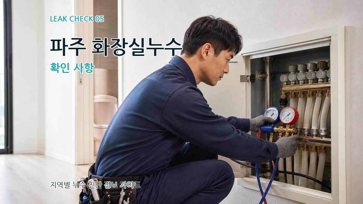 파주 화장실누수 확인 사항