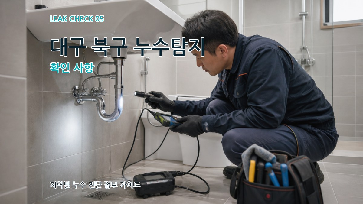 대구 북구 누수탐지 확인 사항