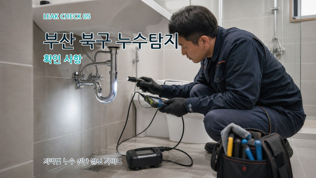 부산 북구 누수탐지 확인 사항