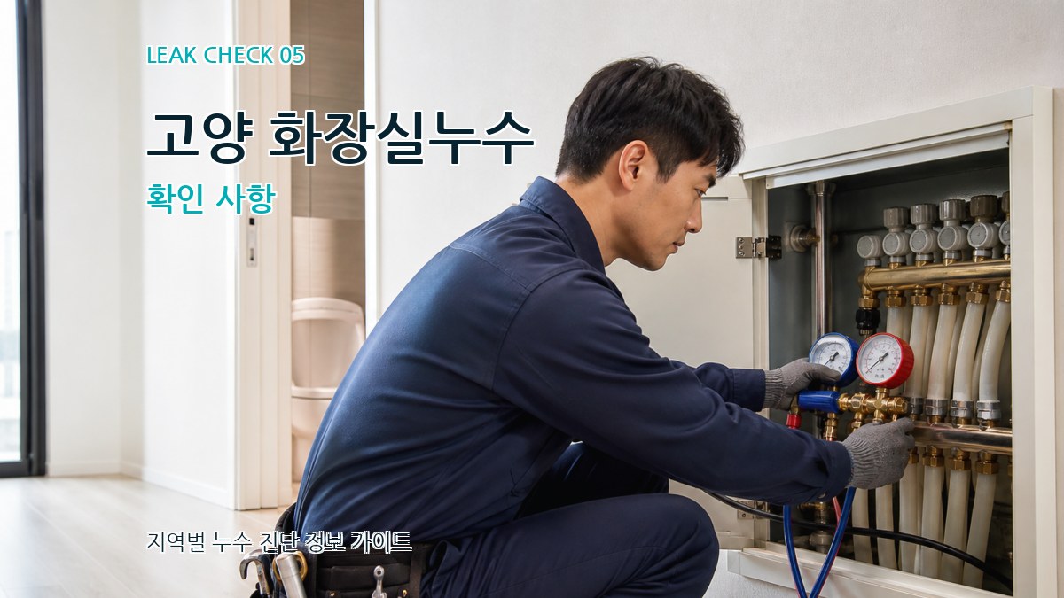 고양 화장실누수 확인 사항