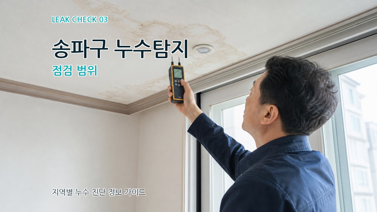 송파구 누수탐지 점검 범위