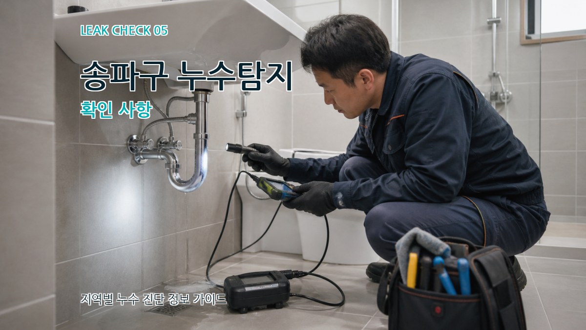 송파구 누수탐지 확인 사항