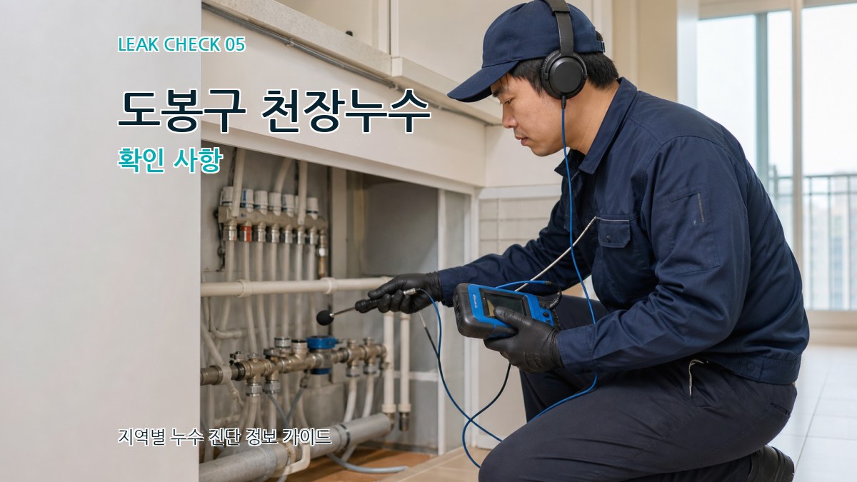 도봉구 천장누수 확인 사항