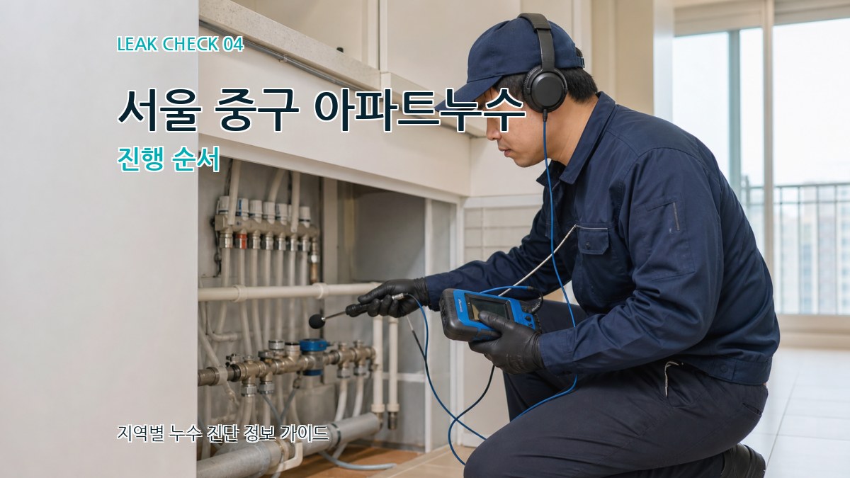 서울 중구 아파트누수 진행 순서