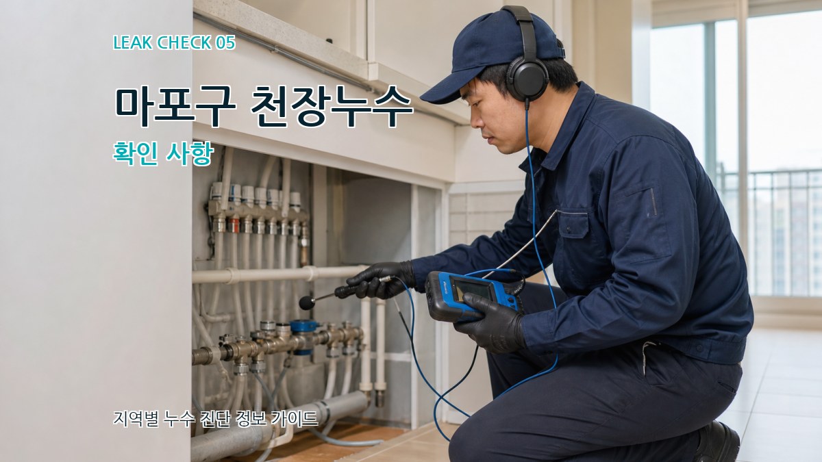 마포구 천장누수 확인 사항