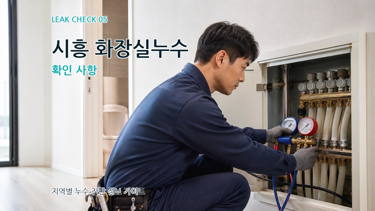 시흥 화장실누수 확인 사항