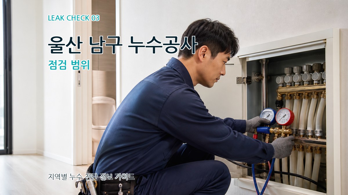 울산 남구 누수공사 점검 범위