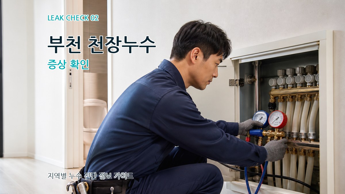 부천 천장누수 증상 확인
