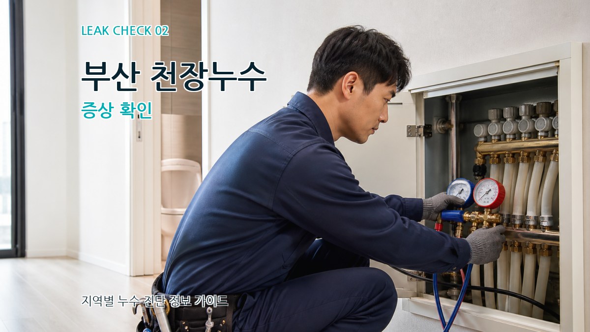 부산 천장누수 증상 확인
