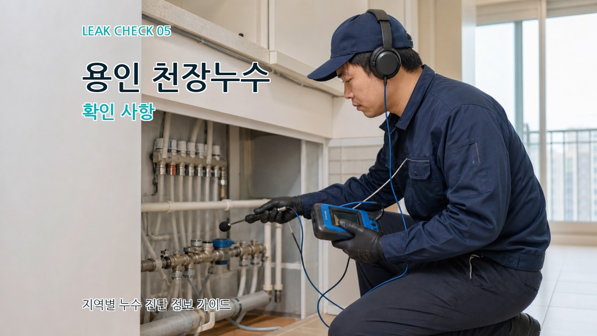 용인 천장누수 확인 사항