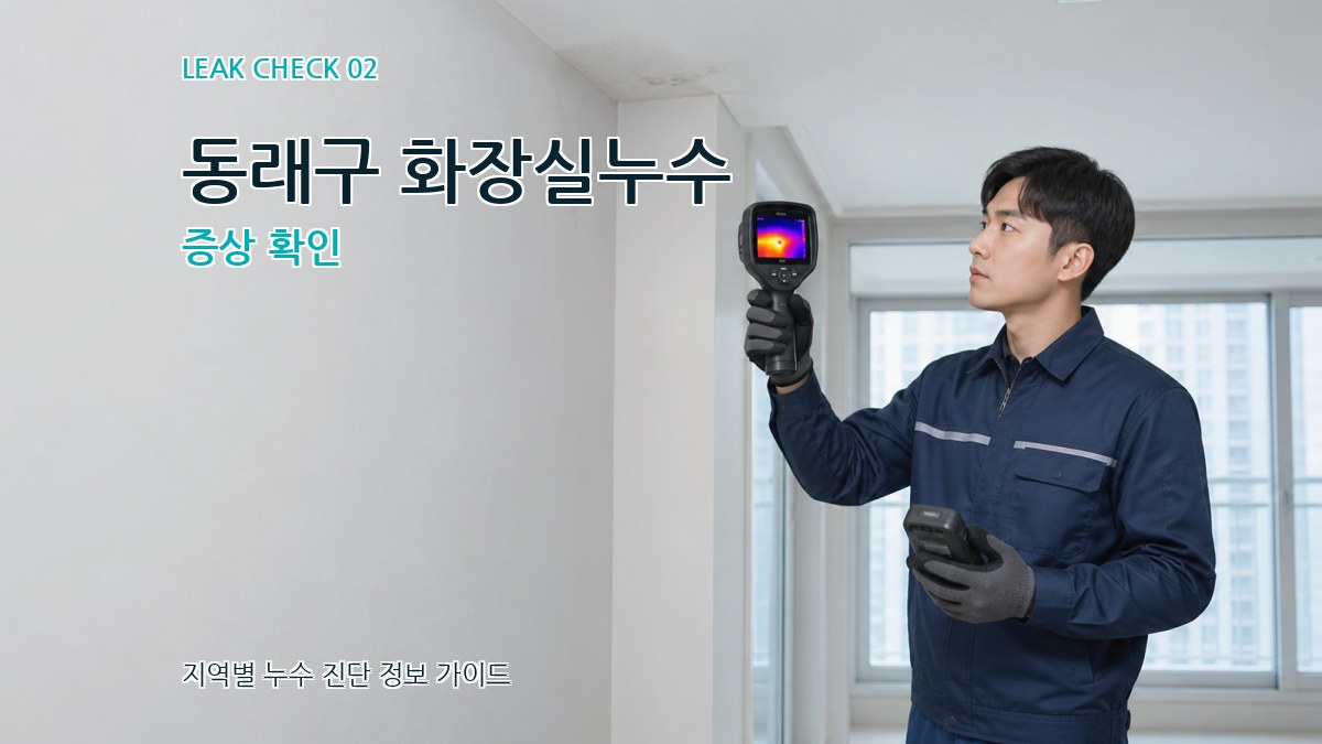 동래구 화장실누수 증상 확인