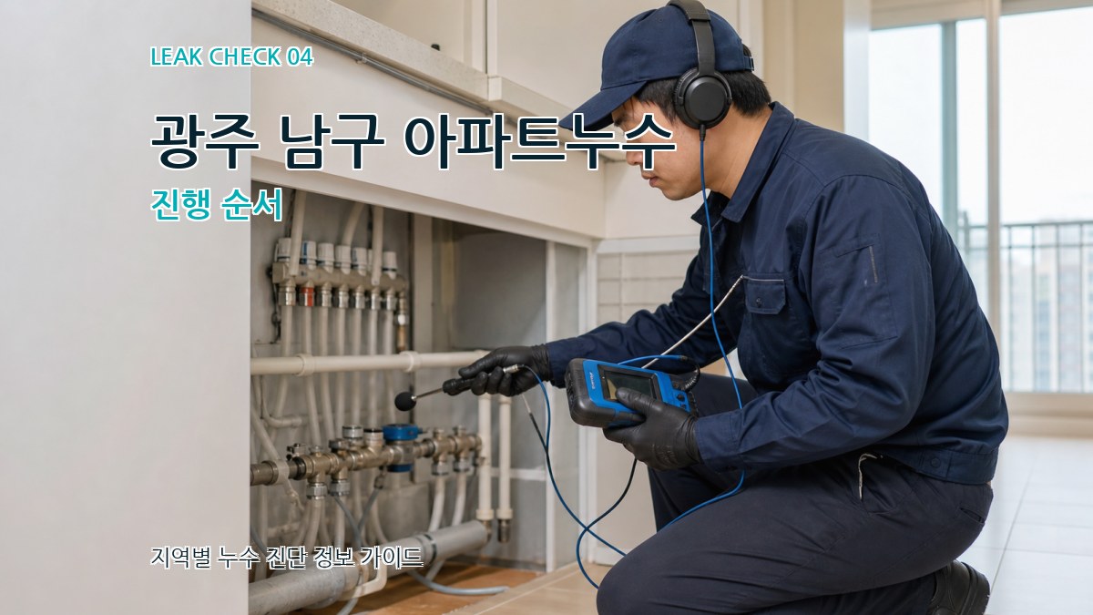 광주 남구 아파트누수 진행 순서