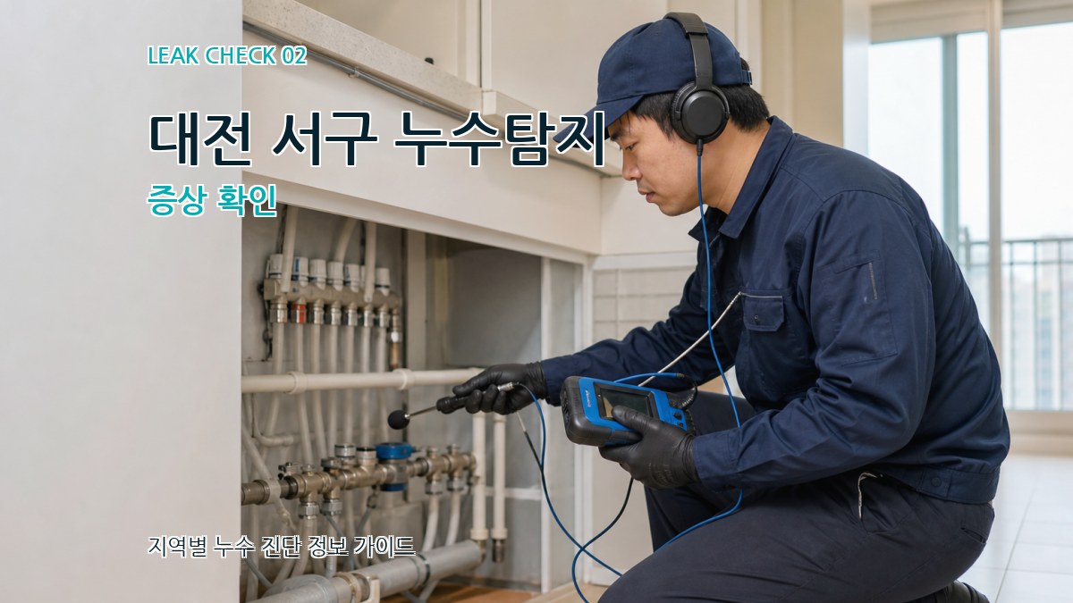대전 서구 누수탐지 증상 확인