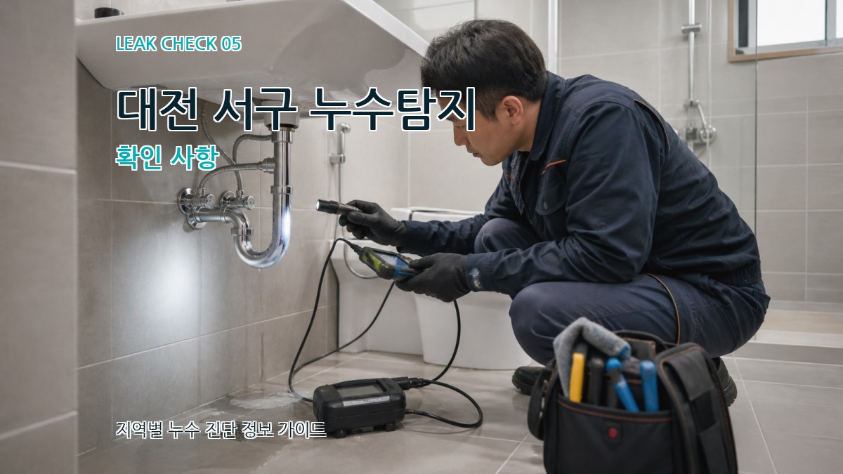대전 서구 누수탐지 확인 사항
