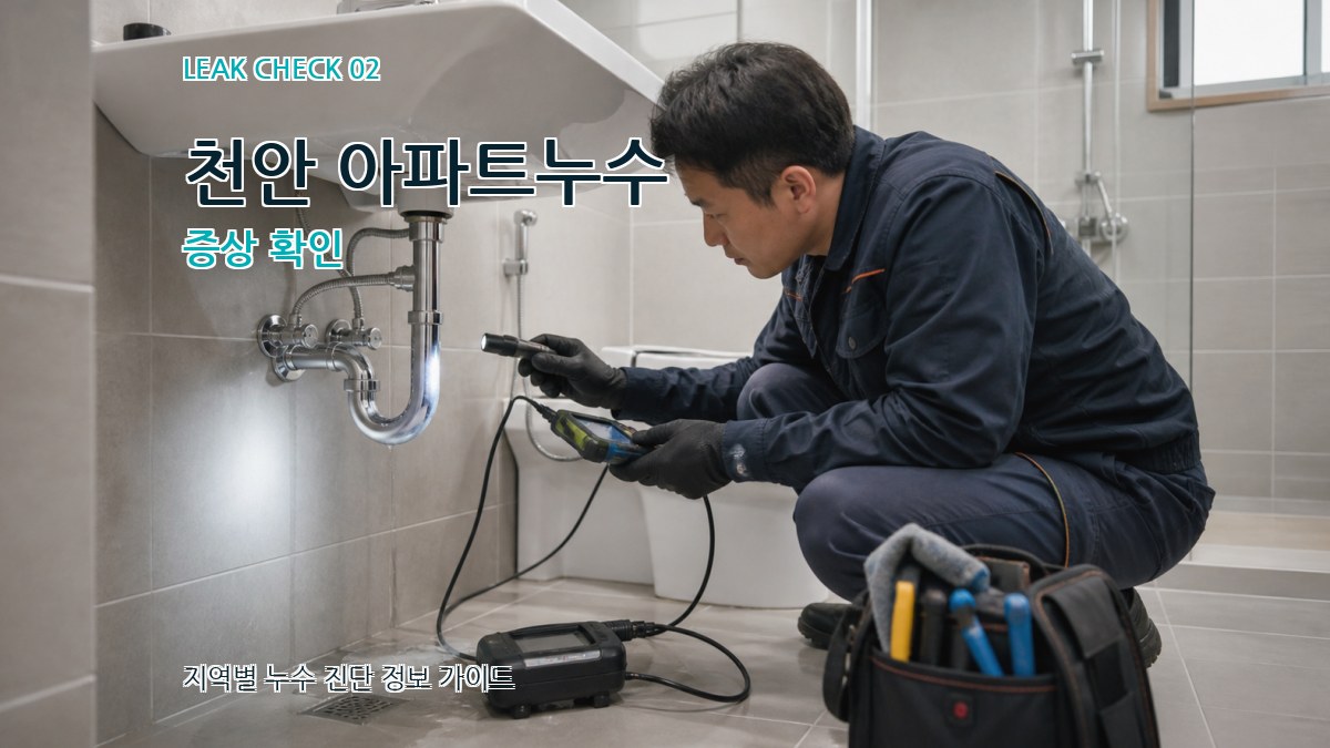 천안 아파트누수 증상 확인