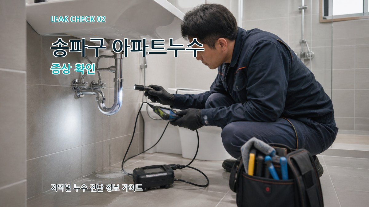 송파구 아파트누수 증상 확인